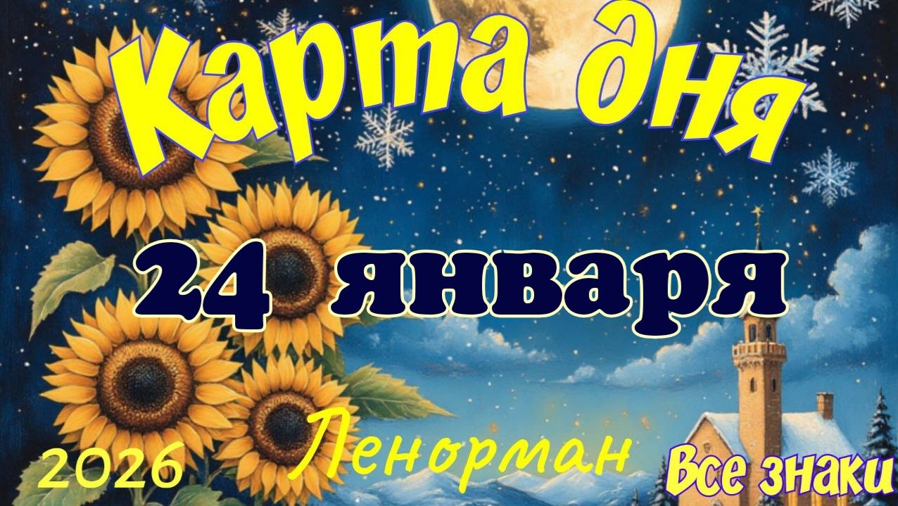 Карта дня ❄️24 января☃️🎄Ленорман. Тайм-код в описании 🦢 смотреть онлайн