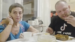 мукбанг после прямого эфира. говядина в соусе с вермишелькой