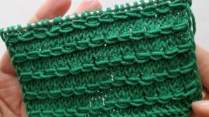 Поперечный простой узор спицами - Вязание спицами для начинающих