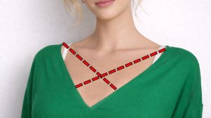 Уменьшить V-вырез за 2 минуты — ОЧЕНЬ просто, БЕЗ ПЕРЕШИВАНИЯ