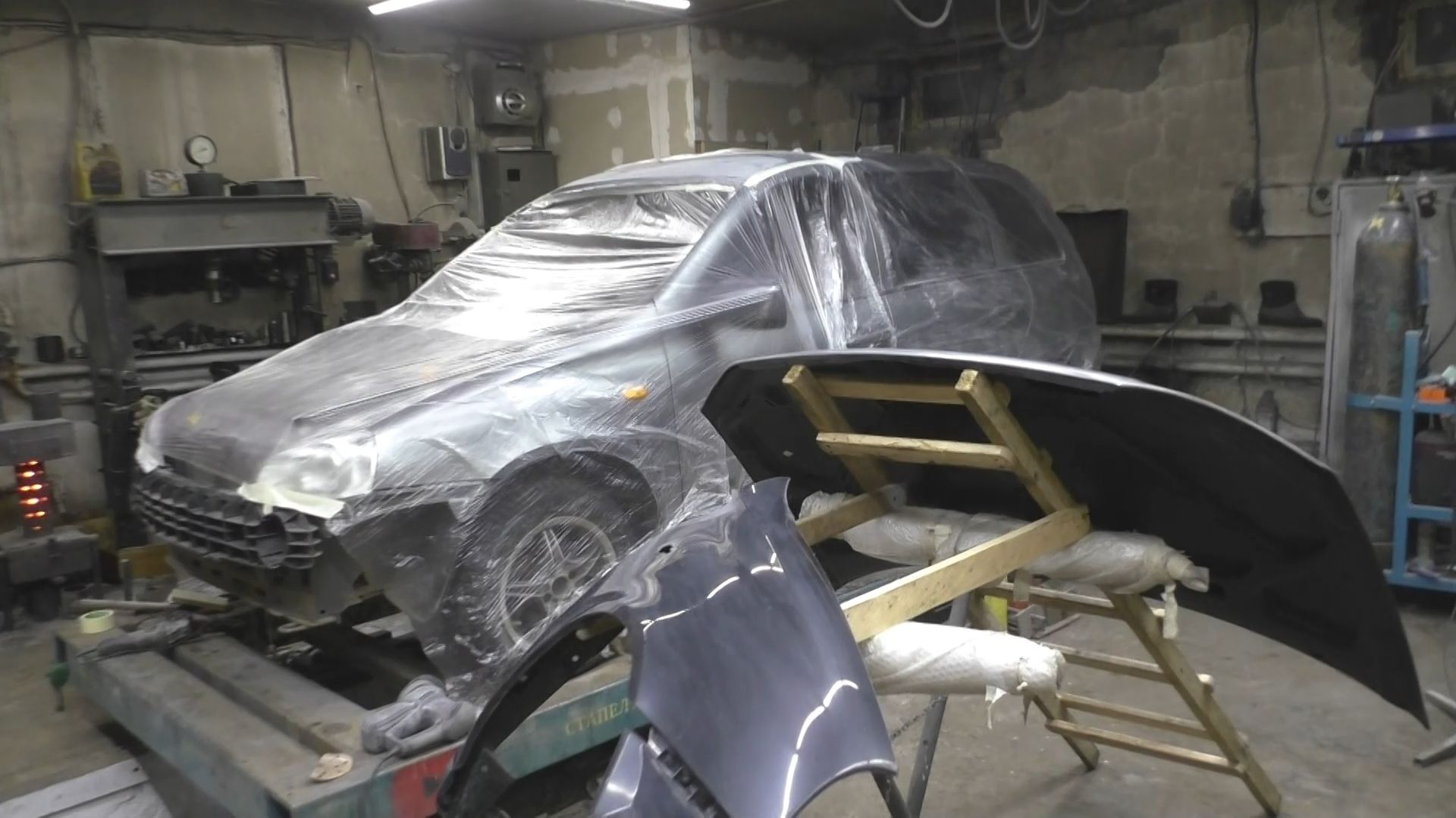 Калина в лося, загрунтовано