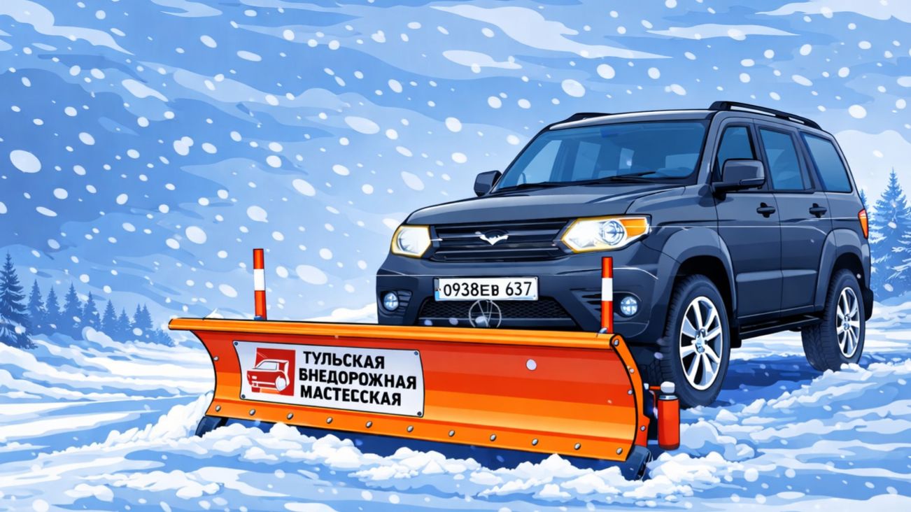 Снегоуборочный отвал на УАЗ Патриот от Тульской внедорожной мастерской смотреть онлайн