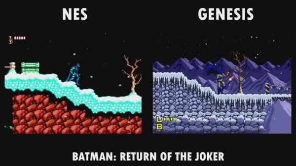 Сравнение игр Sega Genesis с играми консолей 3-го поколения - NES и Sega Master System