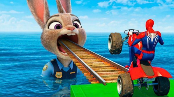 ЧЕЛОВЕК-ПАУК против ДЖУДИ НА МОТОЦИКЛЕ. ЗАБАВНЫЕ МОМЕНТЫ ГТА 5