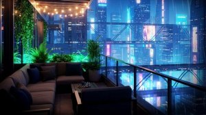 Дождь - Нежная неоновая музыка, фоновая музыка для отдыха и расслабления