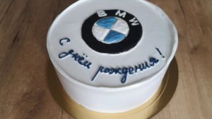 Украшение торта кремом BMW Оформление торта белково заварным кремом