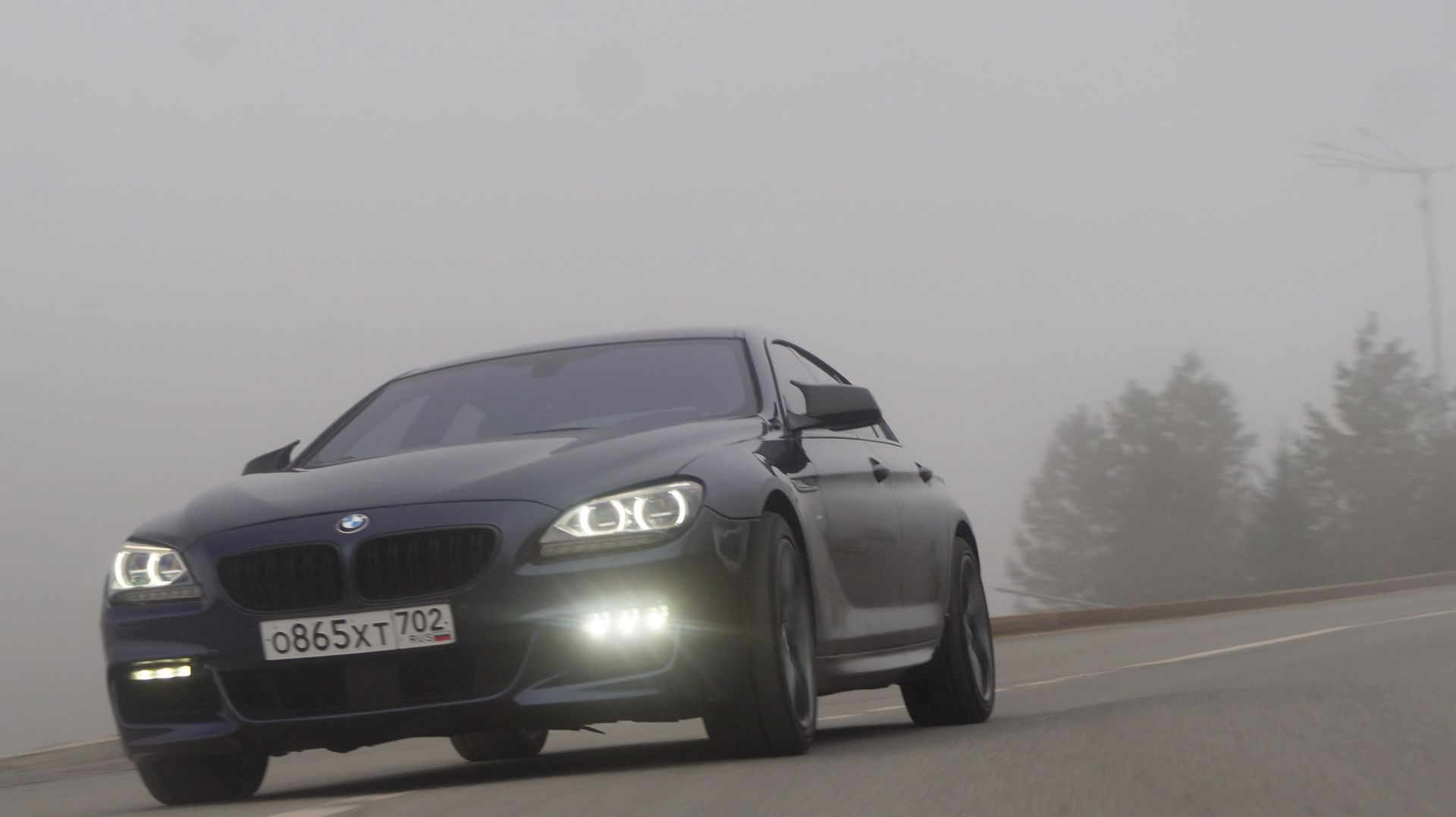 Foggy weather | BMW 6-series | 4K смотреть онлайн