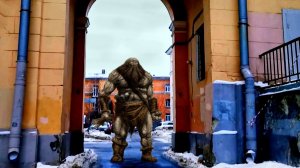 Здания и дворы Среднеохтинского проспекта. Санкт-Петербург.