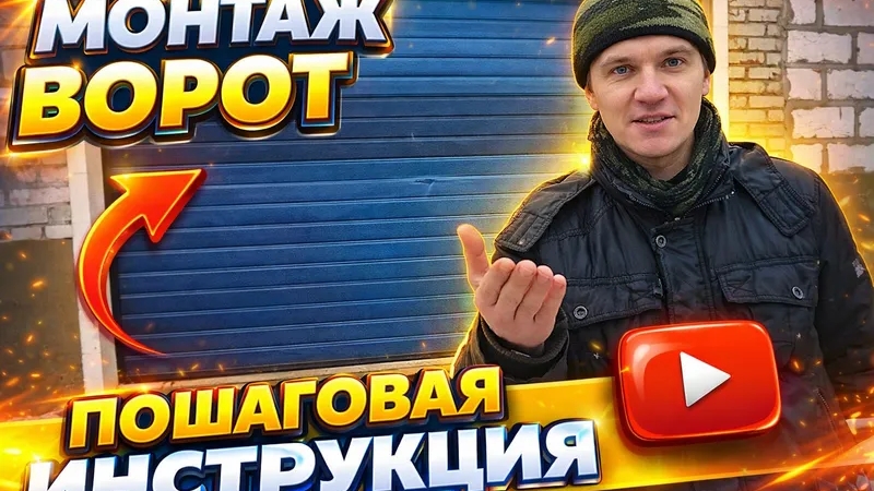 УСТАНОВИЛИ ПОДЪЁМНЫЕ ВОРОТА - пошаговая инструкция. Установка своими руками. МОНТАЖ секционных ВОРОТ смотреть онлайн