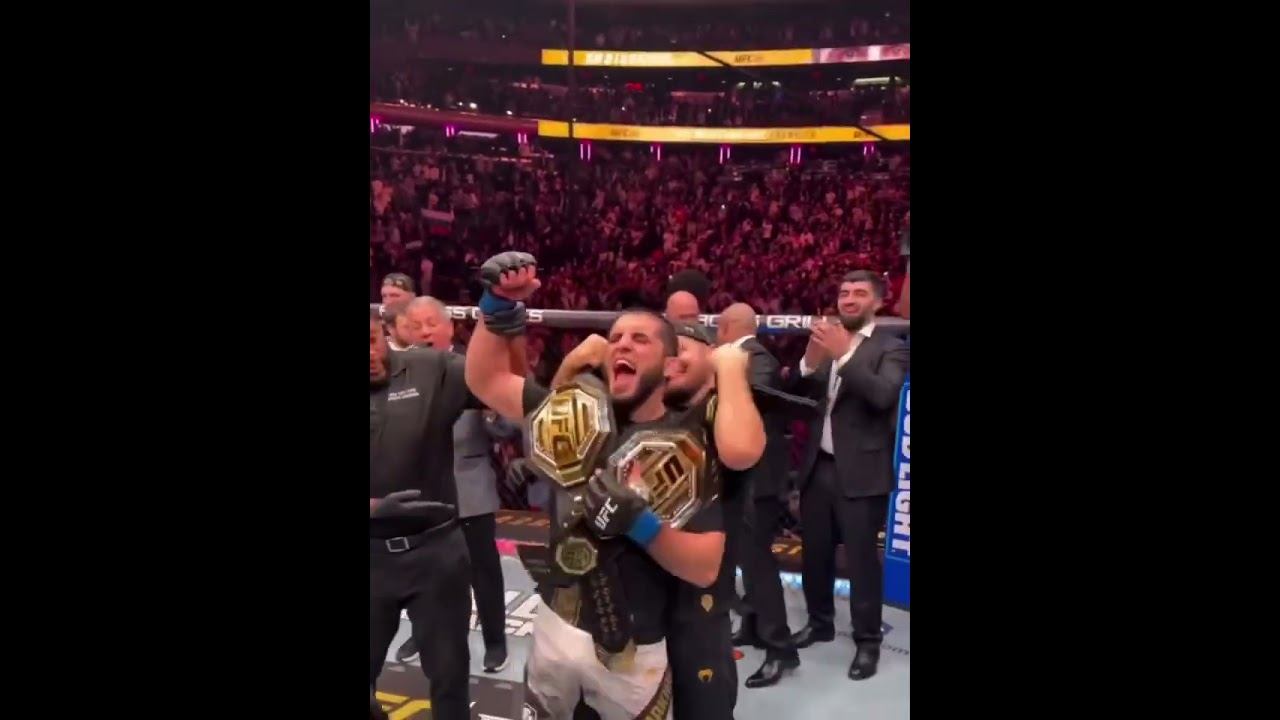 Ислам Махачев новый чемпион UFC в полусреднем весе смотреть онлайн