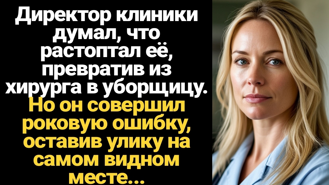 ИСТОРИИ ИЗ ЖИЗНИ/Директор клиники думал, что растоптал её, превратив из хирурга в уборщицу смотреть онлайн