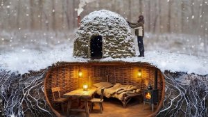 Строю теплое и уютное плетеное убежище из орешника для выживания. Бушкрафт