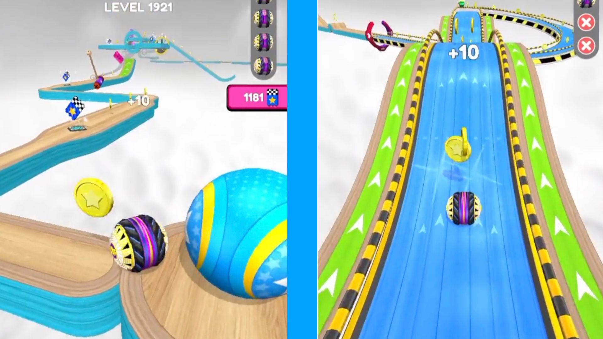 Going Balls Super Speed run Gameplay New Update Level 1921 to 1924 Banana frenzy Race Goal ball смотреть онлайн