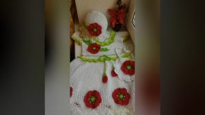❤️Комплект ручной работы для девочки ,,Маки,, платье и панамка ❤️