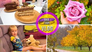 Попробовали Киевский торт впервые. Осенняя зима в Крыму. Димка радует.