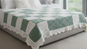 Красивый квадрат крючком для пледа - Вязание крючком для начинающих