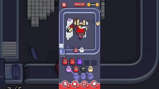 Прохождение 125 уровня Pixel Flow смотреть онлайн