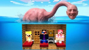 😮ПОСТРОИЛИ БУНКЕР ПОД ВОДОЙ ПРОТИВ ТАЛАССОФОБИИ В МАЙНКРАФТ! ШЕДИ ЛЕСКА И НУБИК MINECRAFT