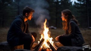 Игра взглядов у костра 🎵 Песня