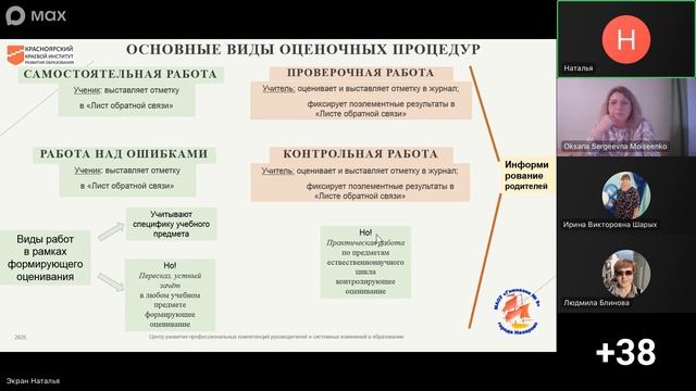 Роль формирующего оценивания при реализации технологии смешанного обучения