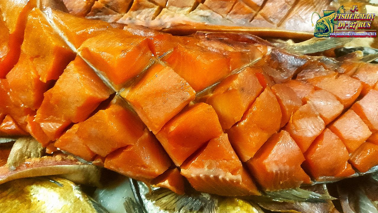 Дикий лосось холодного копчения, Разделка, засока лосося на юколу по-Московски