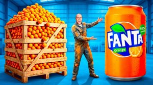[vanzai] Я СДЕЛАЛ ГИГАНТСКУЮ FANTA ИЗ 1 ТОННЫ АПЕЛЬСИНОВ !!!