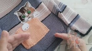 Аппликация на вязаных изделиях_Мой опыт