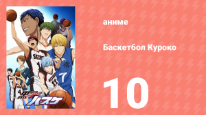 Баскетбол Куроко 1 сезон 10 серия (аниме-сериал, 2012)