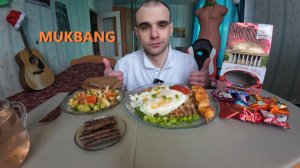 МУКБАНГ СОТЕ ЦЫПЛЕНКА / ЯИЧНИЦА / ГРЕЧКА / САЛАТ/ СУХОФРУКТЫ В ШОКОЛАДЕ/ КИТАЙСКИЕ СНЕКИ/ ЕДА / АСМР