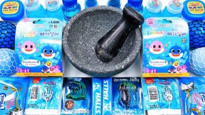 АСМР Акуленок Шарк и Смешивание Голубого Слайма