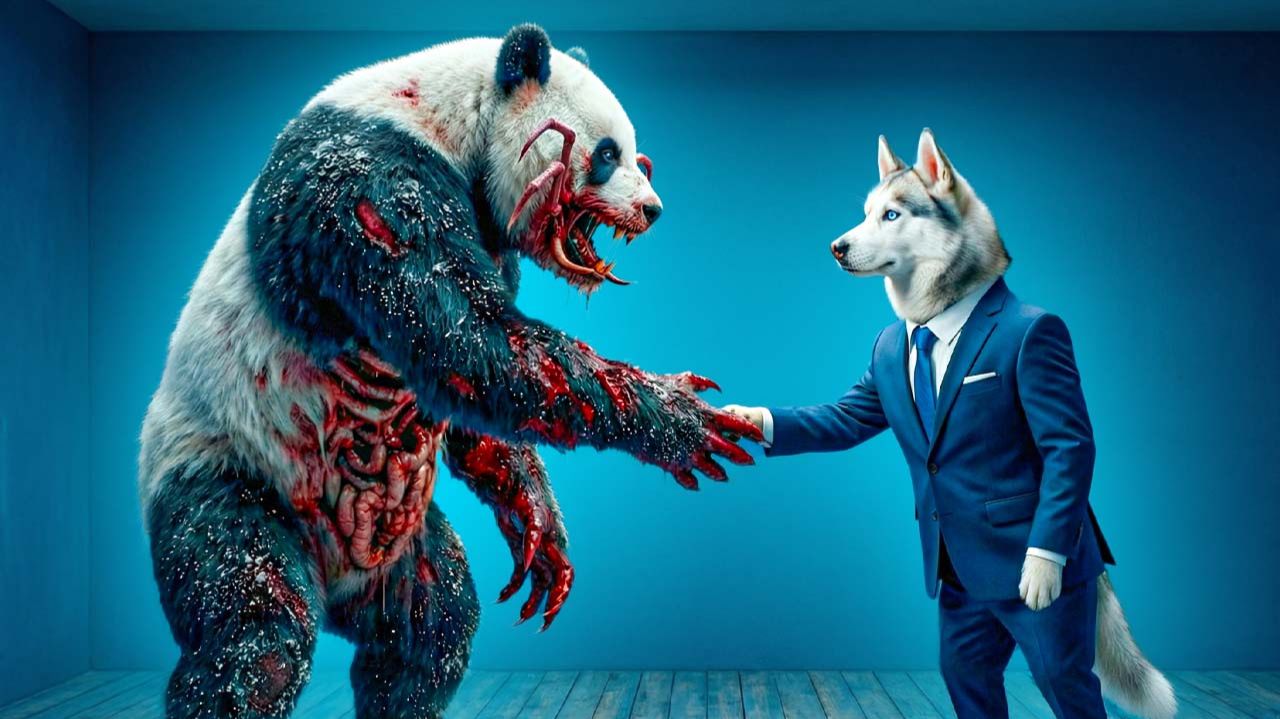 Zoochosis ПАНДА!! Полный фильм! Хаски Бандит Говорящая собака смотреть онлайн