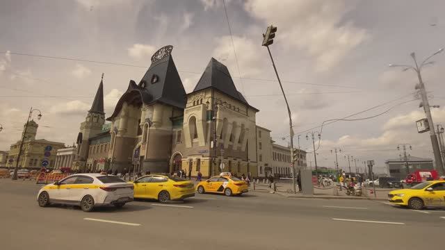 4K.Moscow Tram Ride. Route 50. From Komsomolskaya Square To Metro Station Mendeleev.