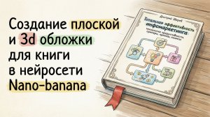 Создание плоской и 3d обложек для книги в нейросети Nano banana (готовые промпты)
