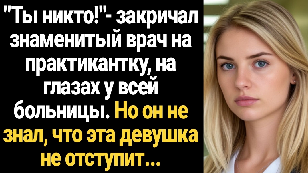 ИСТОРИИ ИЗ ЖИЗНИ/Ты никто!- закричал знаменитый врач на практикантку, но она так не оставила смотреть онлайн