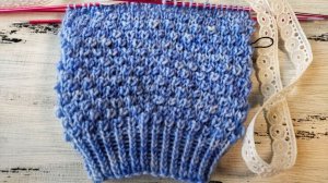 Узор / Шишечки для вязания по кругу / носки / шапки / Плотный, теплый узор.