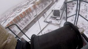 Заставляю итальянца работать в мороз. Особенности эксплуатации башенного крана зимой.