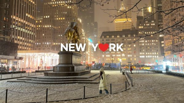 USA, New York - Snowy Night Stroll in Central Park & 5th Ave, NYC ⛄️❄️ | Jan 2026