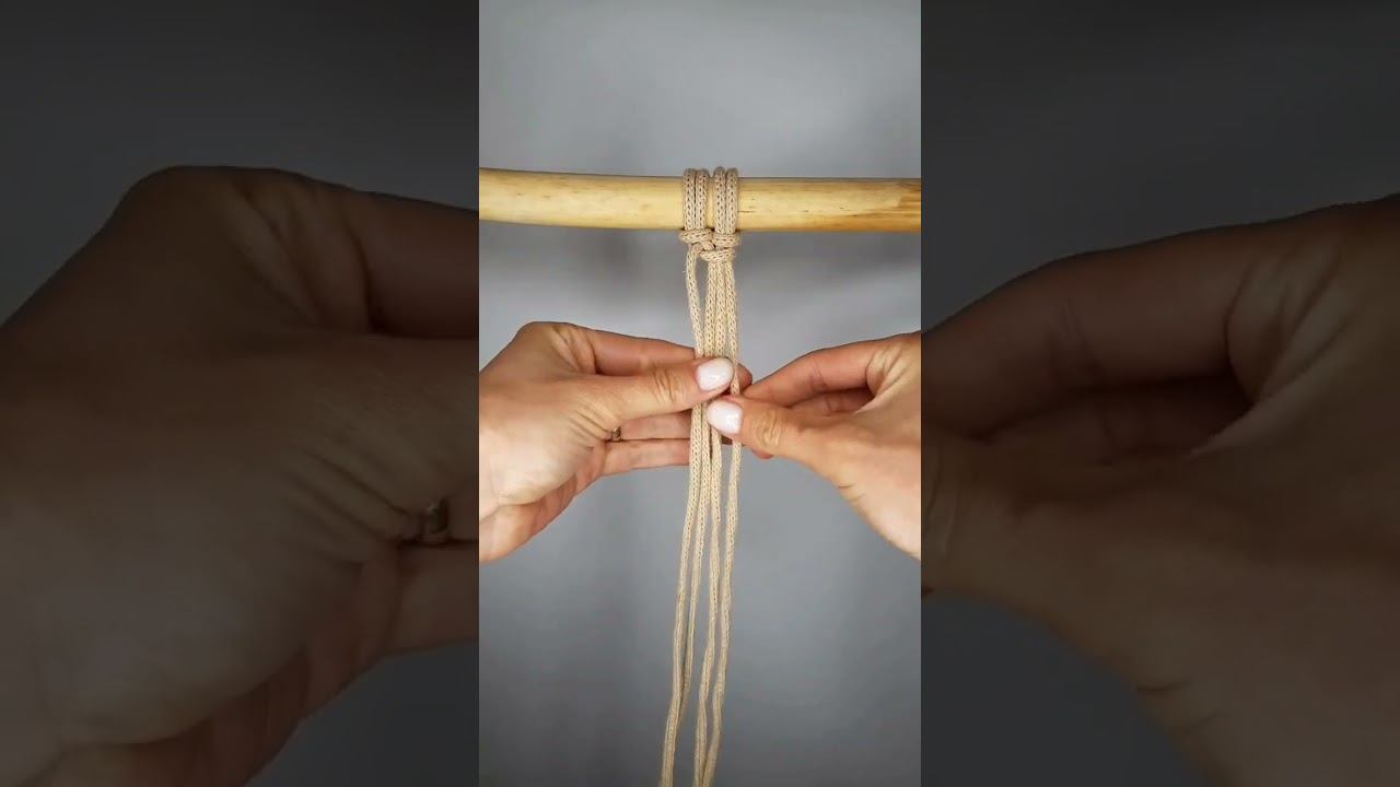 Цепочка из репсовых узлов. #макраме #handmade #урокмакраме #узлымакраме #рукоделие #macrame #craft