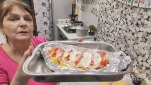 Запеченая манная  каша😋//а также рыбка👌