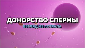 ДОНОРСТВО СПЕРМЫ. ВЗГЛЯД ИЗ АСТРАЛА