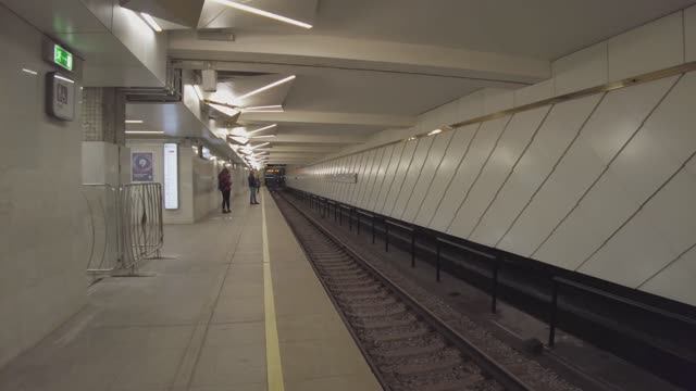 4K.Moscow Metro Station Olkhovaya (Sokolnicheskaya Line).