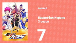 Баскетбол Куроко 3 сезон 7 серия (аниме-сериал, 2015)