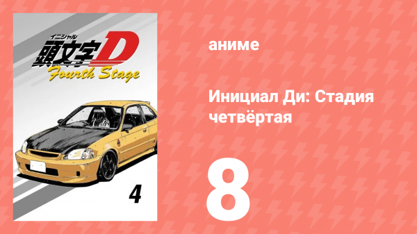 Инициал Ди: Стадия четвёртая 8 серия (аниме-сериал, 2004)