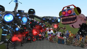 Все Роботы Omnidroid Против Всех Роботов Fnaf В Garry's Mod
