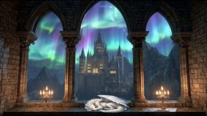 Замок  в северном сиянии ❄ ФОН ДЛЯ ПРОЕКТОРА: для сна, учебы и концентрации