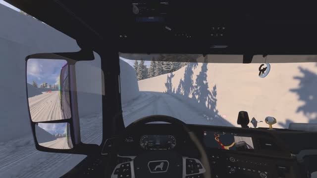 HDR 4K Euro Truck Simulator 2 TruckersMP Симулятор Катаю на Зимней локации Ивен мероприятие с целью. смотреть онлайн