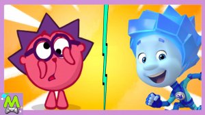 Фиксики против Смешариков.Цирковые и Спортивные Игры Нолика и Ежика.Игровые Мультики для Детей