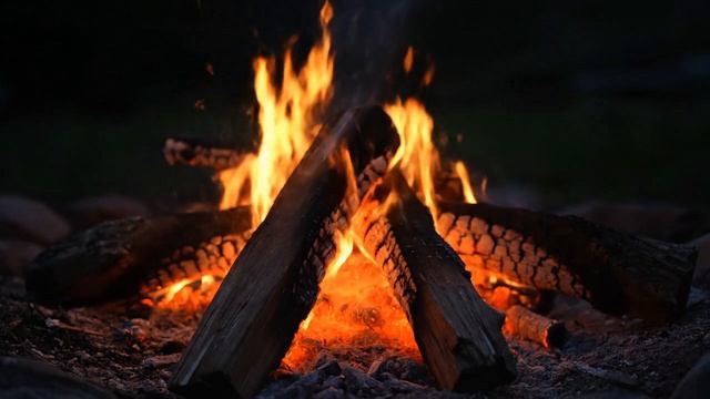 Видео горящего костра на 5 часов атмосферный вечерний костер на поляне визуал для кафе и ресторанов смотреть онлайн