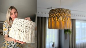 Обзор на абажур (люстру) макраме