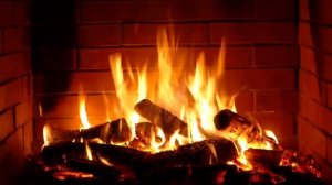 🔥 Уютный Камин . Зимняя ночь у камина под звуки горящих дров .